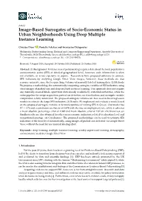 Image-Based Surrogates of Socio-Economic Status in Urban Neighborhoods Using Deep Multiple Instance Learning