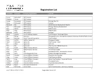 Registration List