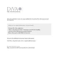 Stereotypes in New Nordic Branding Journal of Place Management and Development