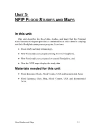 Unit 3: Nfip Flood Studies and Maps