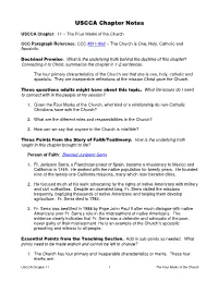 USCCA Chapter Notes