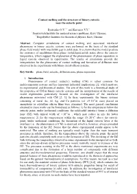 Contact Melting and the Structure of Binary Eutectic Near the Eutectic Point
