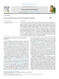 How Can Airborne Transmission of COVID-19 Indoors Be Minimised?