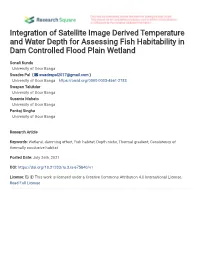 Integration of Satellite Image Derived Temperature and Water Depth for Assessing Fish Habitability in Dam Controlled Flood Plain Wetland