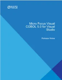 Micro Focus Visual COBOL 5.0 for Visual Studio