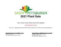 2021 Grow Pittsburgh Plant Sale Catalog