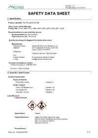 Material Safety Data Sheet (Msds/Sds) Was Prepared by Technical Personnel Based on Data That They Believe in Their Good Faith Judgment Is Accurate