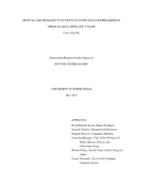 MUSICAL and DRAMATIC FUNCTIONS of LOOPS and LOOP BREAKERS in PHILIP GLASS's OPERA the VOYAGE Chia-Ying Wu Dissertation Prepar