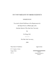 On Concomitants of Order Statistics
