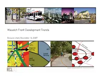 Wasatch Front Development Trends