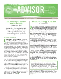 February 2021 the University of Alabama Sad for N.C.—Happy for the RSA Healthcare Study by DAVID G