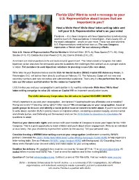Florida Uus! Want to Send a Message to Your U.S