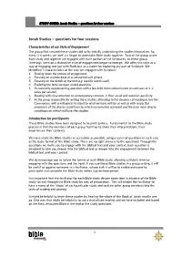 Jonah Studies – Questions for Four Sessions