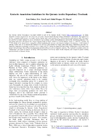 Syntactic Annotation Guidelines for the Quranic Arabic Dependency Treebank