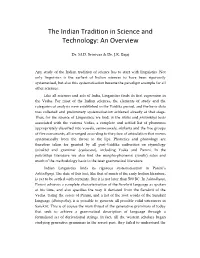 The Indian Tradition in Science and Technology: an Overview