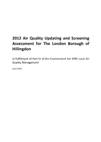 Updating and Screening Assessment Report 2012