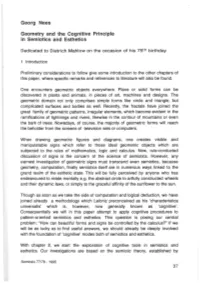 Georg Nees Geometry and the Cognitive Principle in Semiotics And