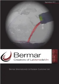 Bermar (International) Ltd Sample Customer List Introduction