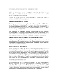 Connection and History Between Finland and Oniipa