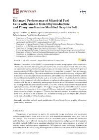 Enhanced Performance of Microbial Fuel Cells with Anodes from Ethylenediamine and Phenylenediamine Modified Graphite Felt