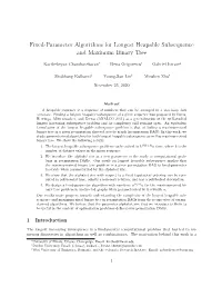 Fixed-Parameter Algorithms for Longest Heapable Subsequence and Maximum Binary Tree