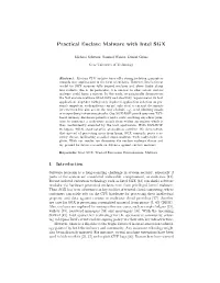 Practical Enclave Malware with Intel SGX