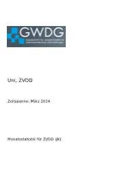 Webseite Uni, ZVDD