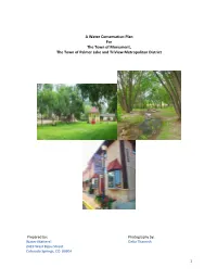 A Water Conservation Plan for the Town of Monument, the Town of Palmer Lake and Triview Metropolitan District