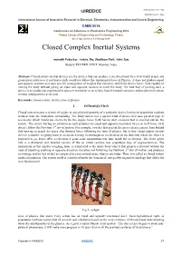 Closed Complex Inertial Systems