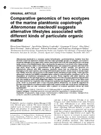 Comparative Genomics of Two Ecotypes of the Marine Planktonic