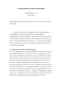 Consequentialism and Moral Responsibility