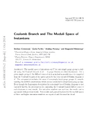Coulomb Branch and the Moduli Space of Instantons Arxiv