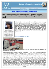 INIS Pioneering Information Management: the Early Days of Computerized Acquisition, Processing and Storage of Data at the IAEA