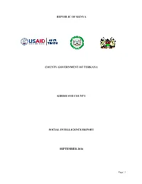 Kibish Sub-County Sir Report
