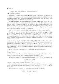 Lecture 2 Tangent Space, Differential Forms, Riemannian Manifolds