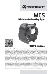 Miniature Collimating Sight