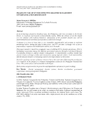 Pragmatic Use of Ict for Effective Disaster Management Governance and Participation