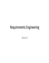 Requirements Engineering
