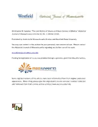The Lost History of Slaves and Slave Owners in Billerica” Historical Journal of Massachusetts Volume 42, No