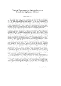 Topics in Noncommutative Algebraic Geometry, Homological Algebra and K-Theory