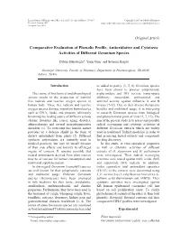 Comparative Evaluation of Phenolic Profile, Antioxidative and Cytotoxic Activities of Different Geranium Species