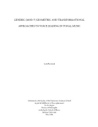 Geometric and Transformational