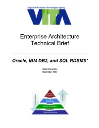 Oracle, IBM DB2, and SQL RDBMS’
