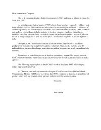1997 Annual Report of CPSC Actions and Activities