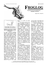 FROGLOG Newsletter of the Declining Amphibian Populations Task Force