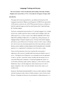Language Testing and Access