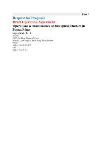 Operations & Maintenance of Bus Queue Shelters in Patna, Bihar EN