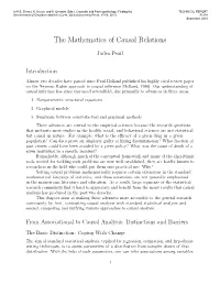 The Mathematics of Causal Relations