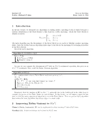 1 Introduction 2 Improving Rabin-Vazirani To