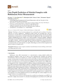 Case Depth Prediction of Nitrided Samples with Barkhausen Noise Measurement